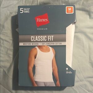 Hanes Premium Men's White Classic Fit Tank Tops